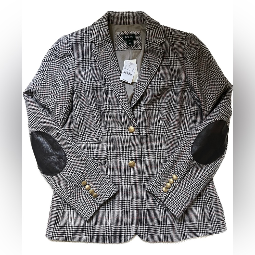 NWT J. crew plaid blazer women’s size 8